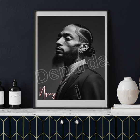 NIPSEY HUSSLE PORTRAIT POSTER 11X17 - Picture 1 of 2